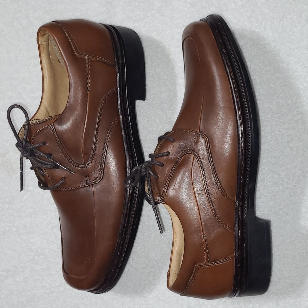Bostonian Brown Leather Dress Shoes Lace Up Size 9 MENS